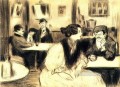 カフェにて 1901 年キュビスト パブロ・ピカソ